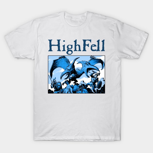 HighFell (Dark Blue 1) T-Shirt by Owlbear Fur Company